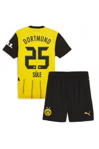 Borussia Dortmund Niklas Sule #25 Jalkapallovaatteet Lasten Kotipeliasu 2024-25 Lyhythihainen (+ Lyhyet housut)